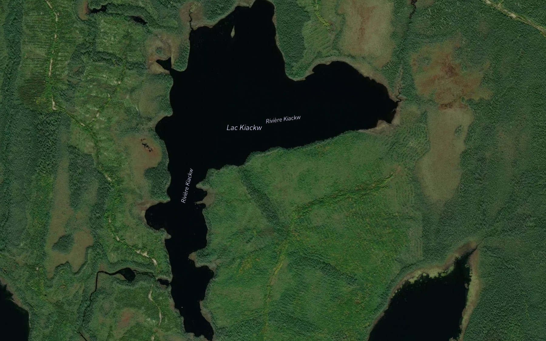 Satellite map of the Lac Kiackw