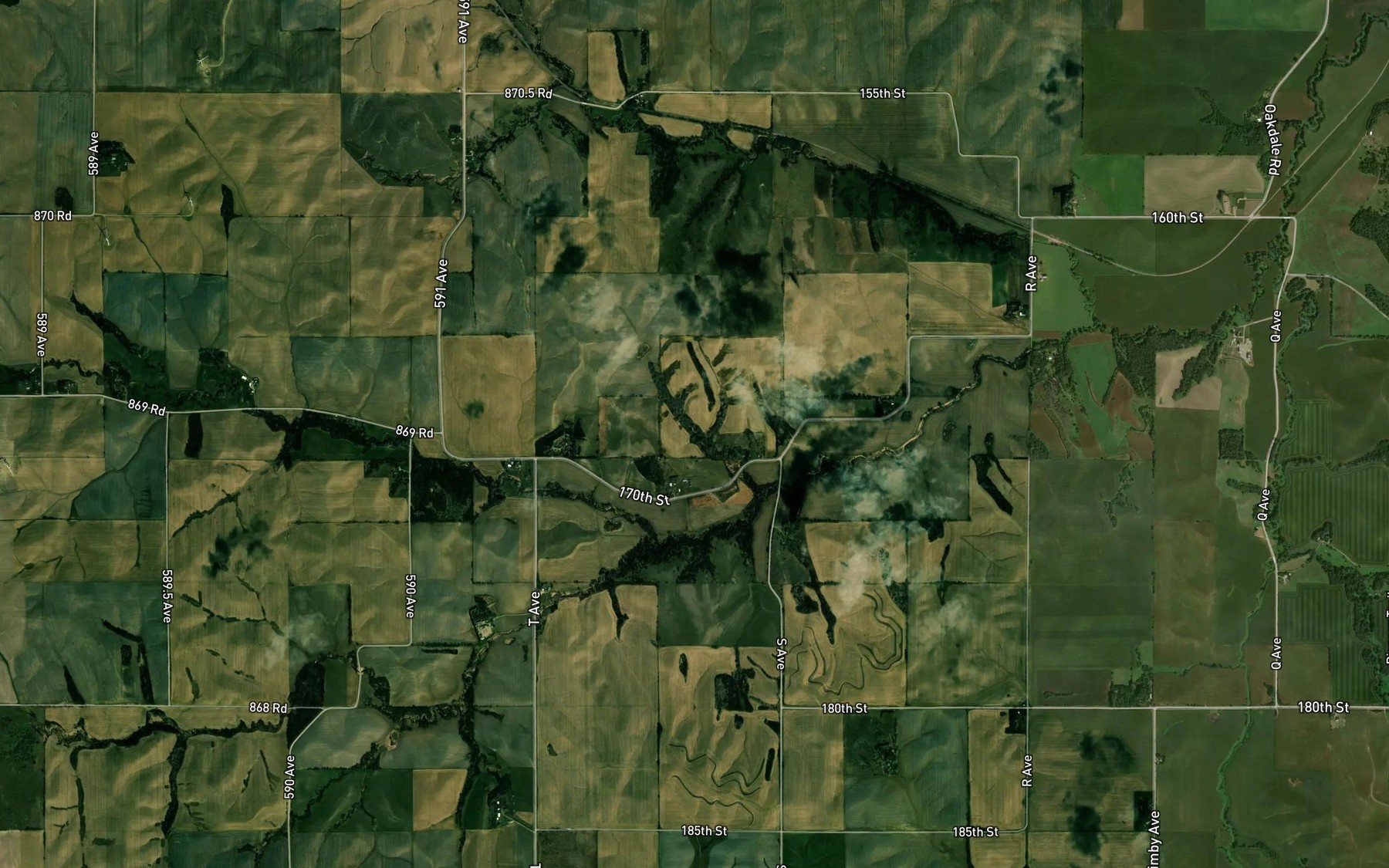 Satellite map of the Heeney Reservoir