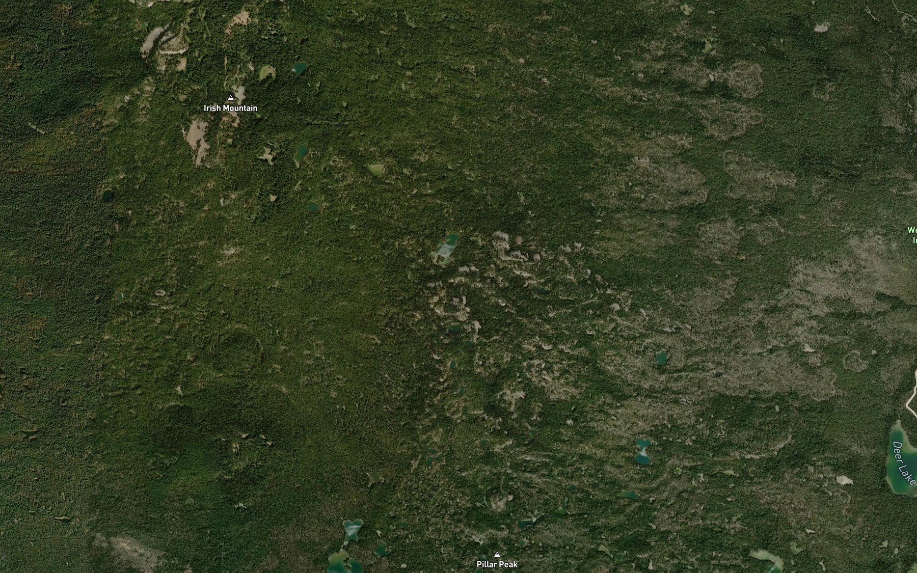 Satellite map of the Pocket Lake