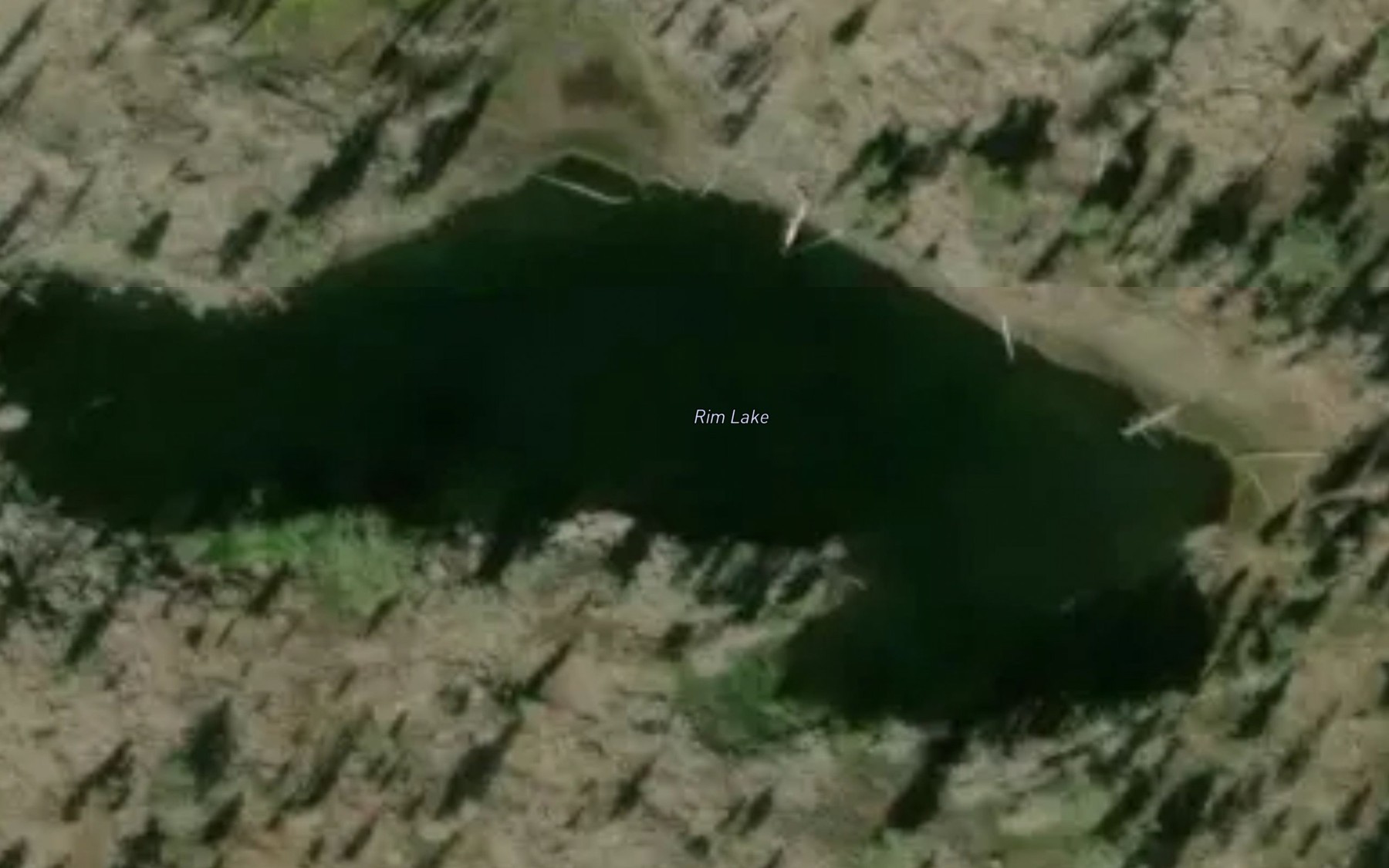 Satellite map of the Rim Lake