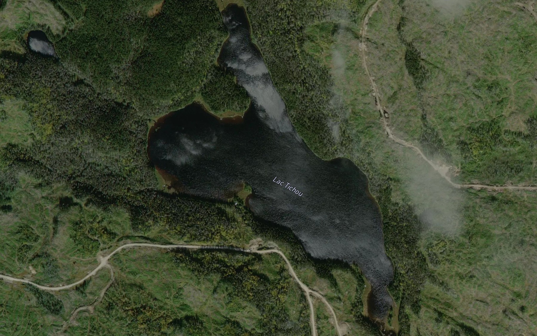 Satellite map of the Lac Tichou
