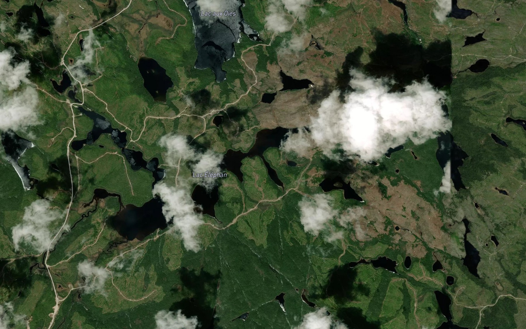 Satellite map of the Riviere Castor