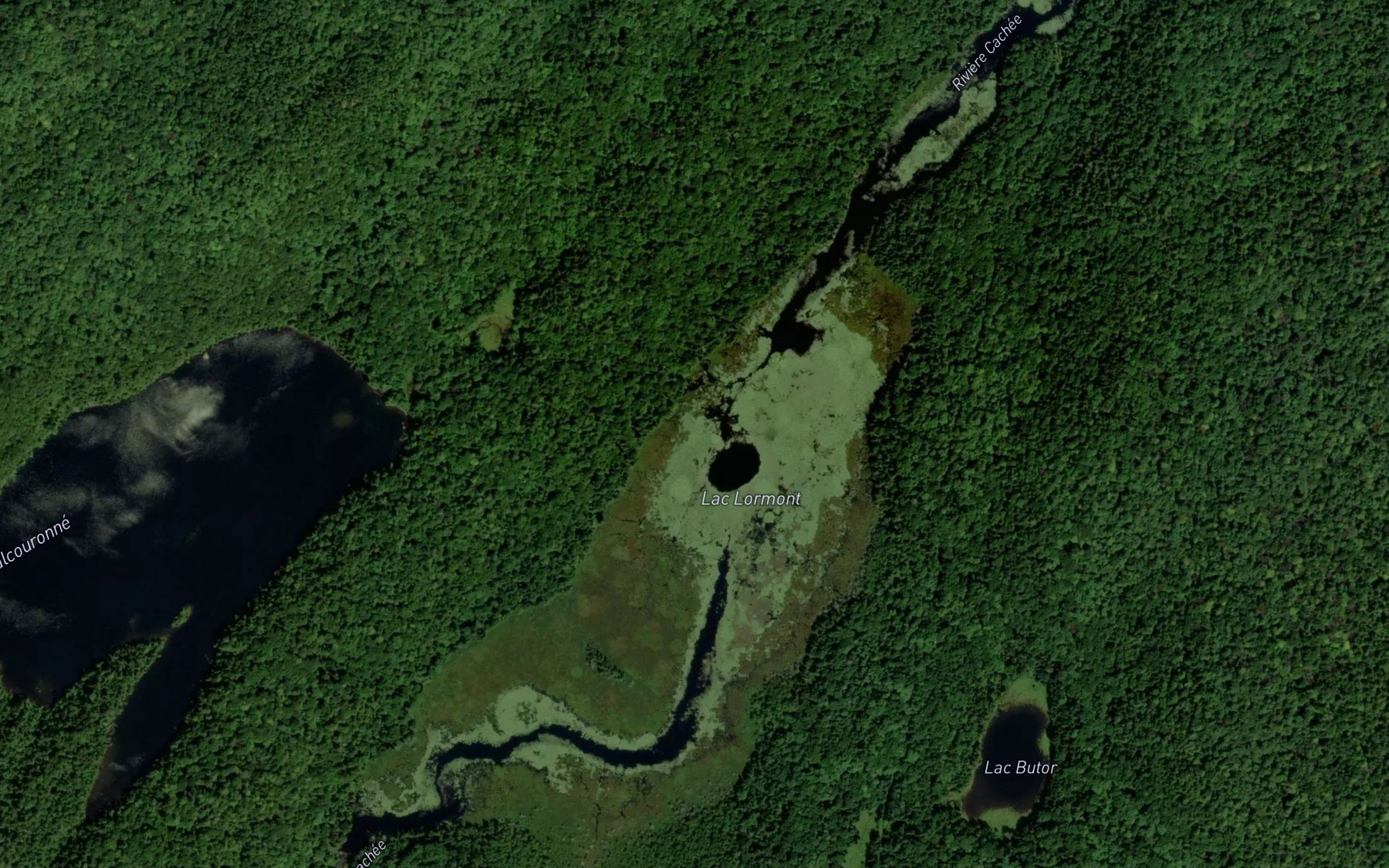 Satellite map of the Lac Lormont
