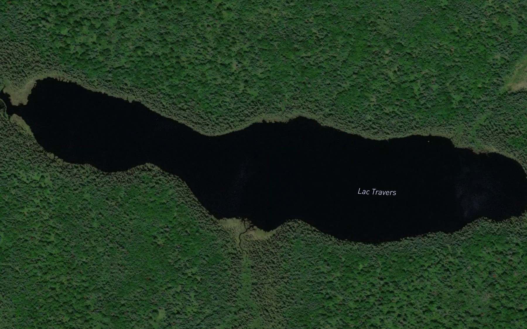 Satellite map of the Lac Travers