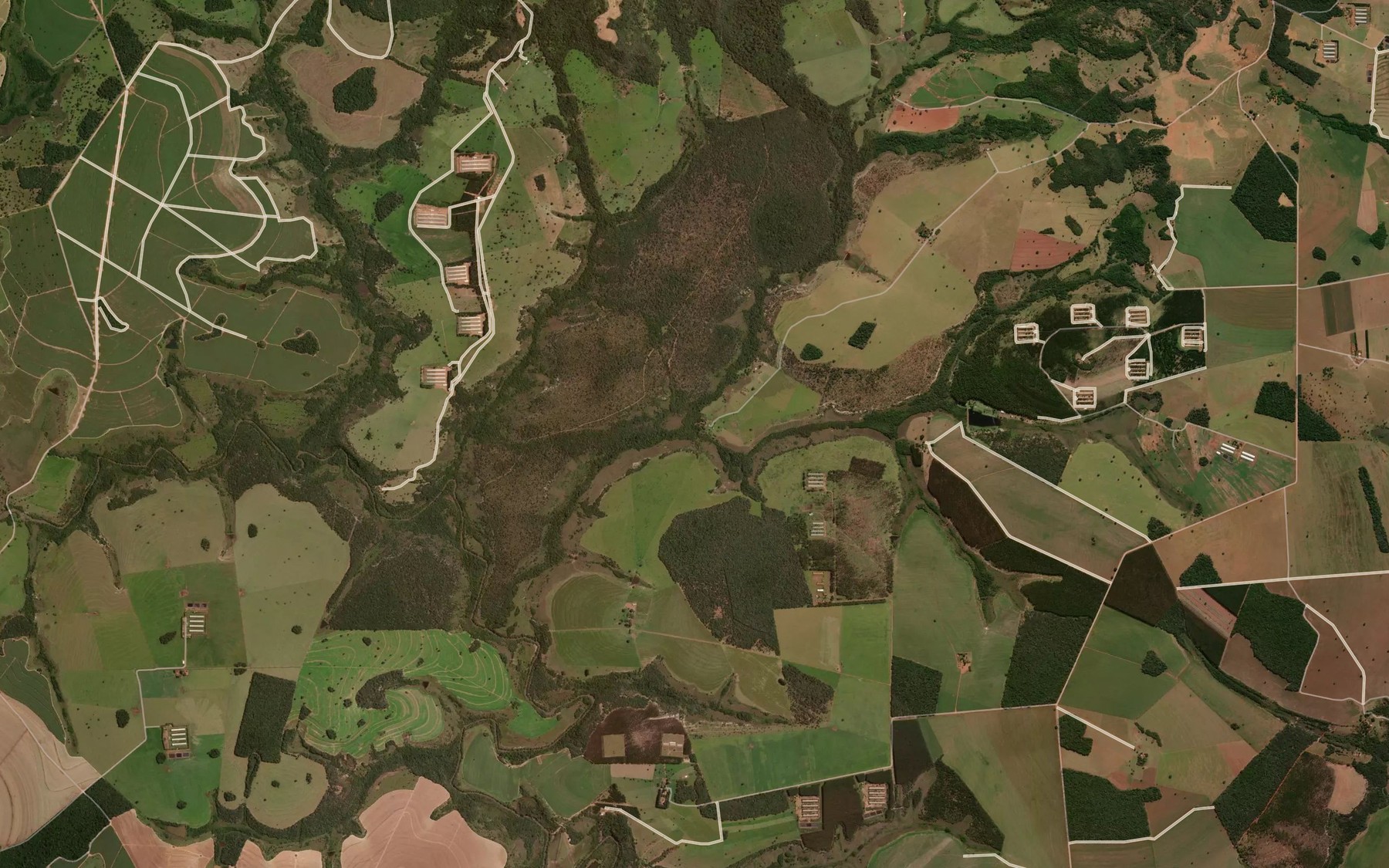 Satellite map of the Corrego da Mata