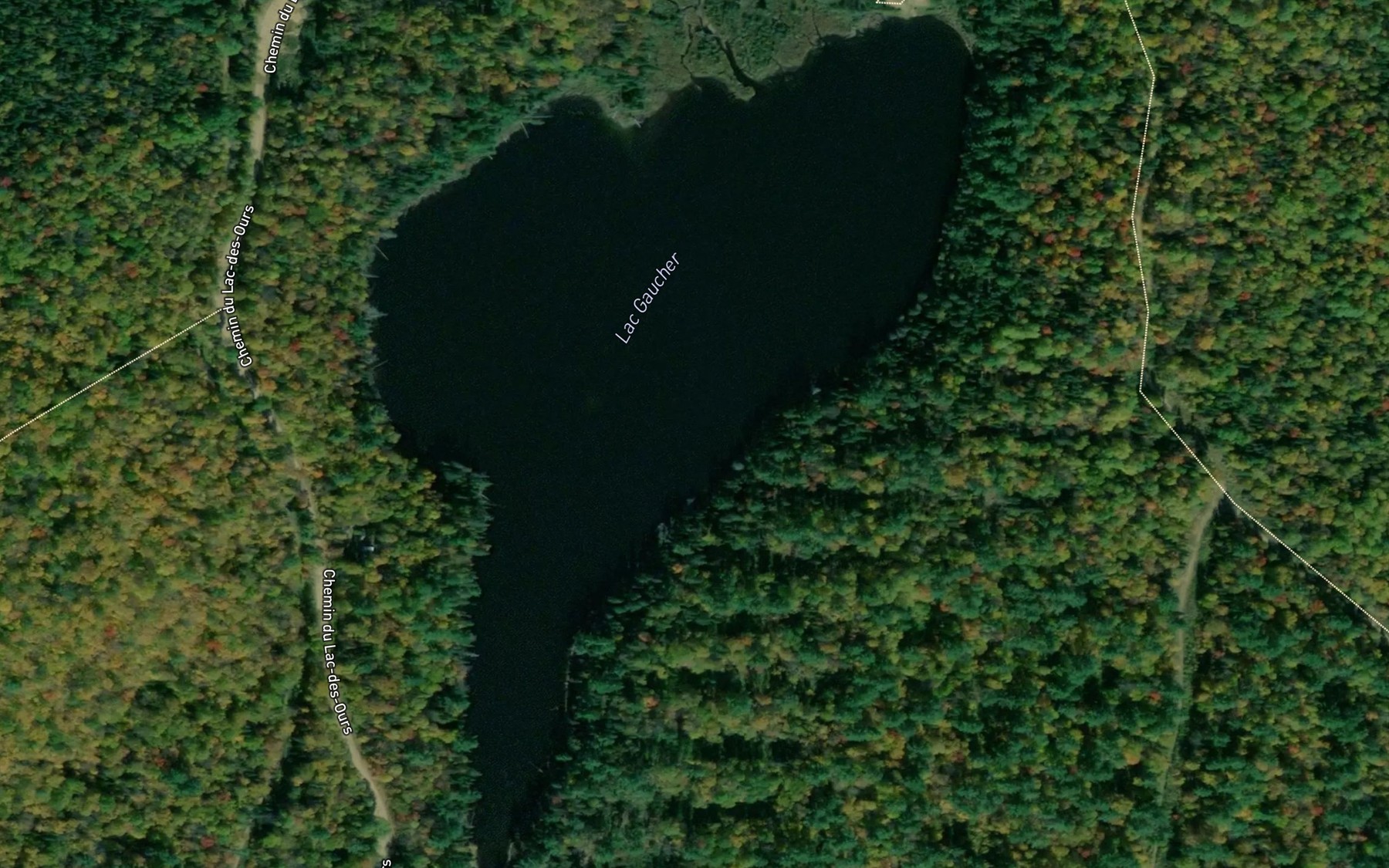 Satellite map of the Lac Gaucher