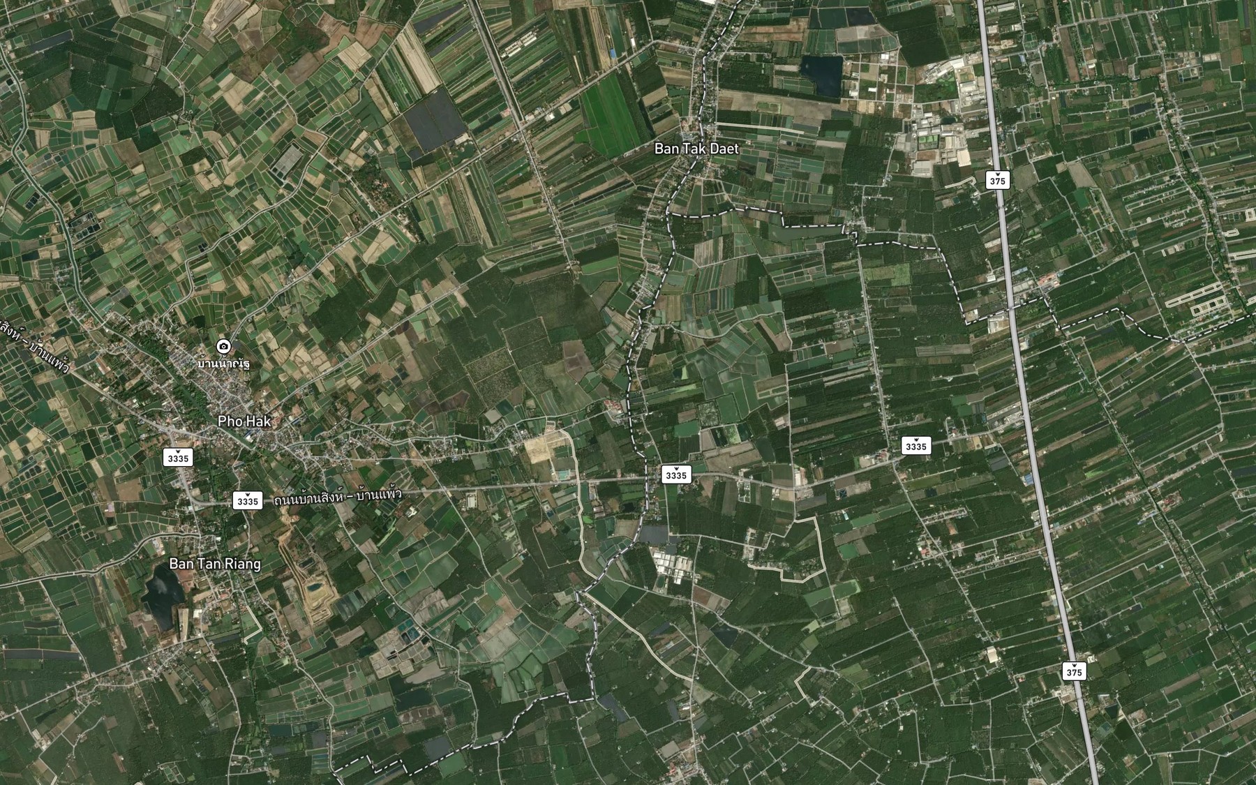 Satellite map of the Khlong Rang Khe