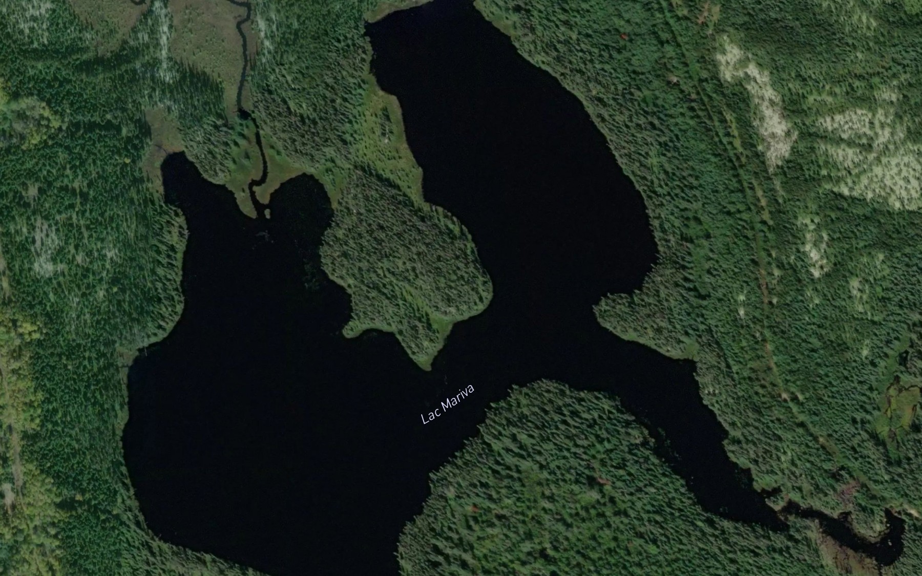 Satellite map of the Lac Mariva