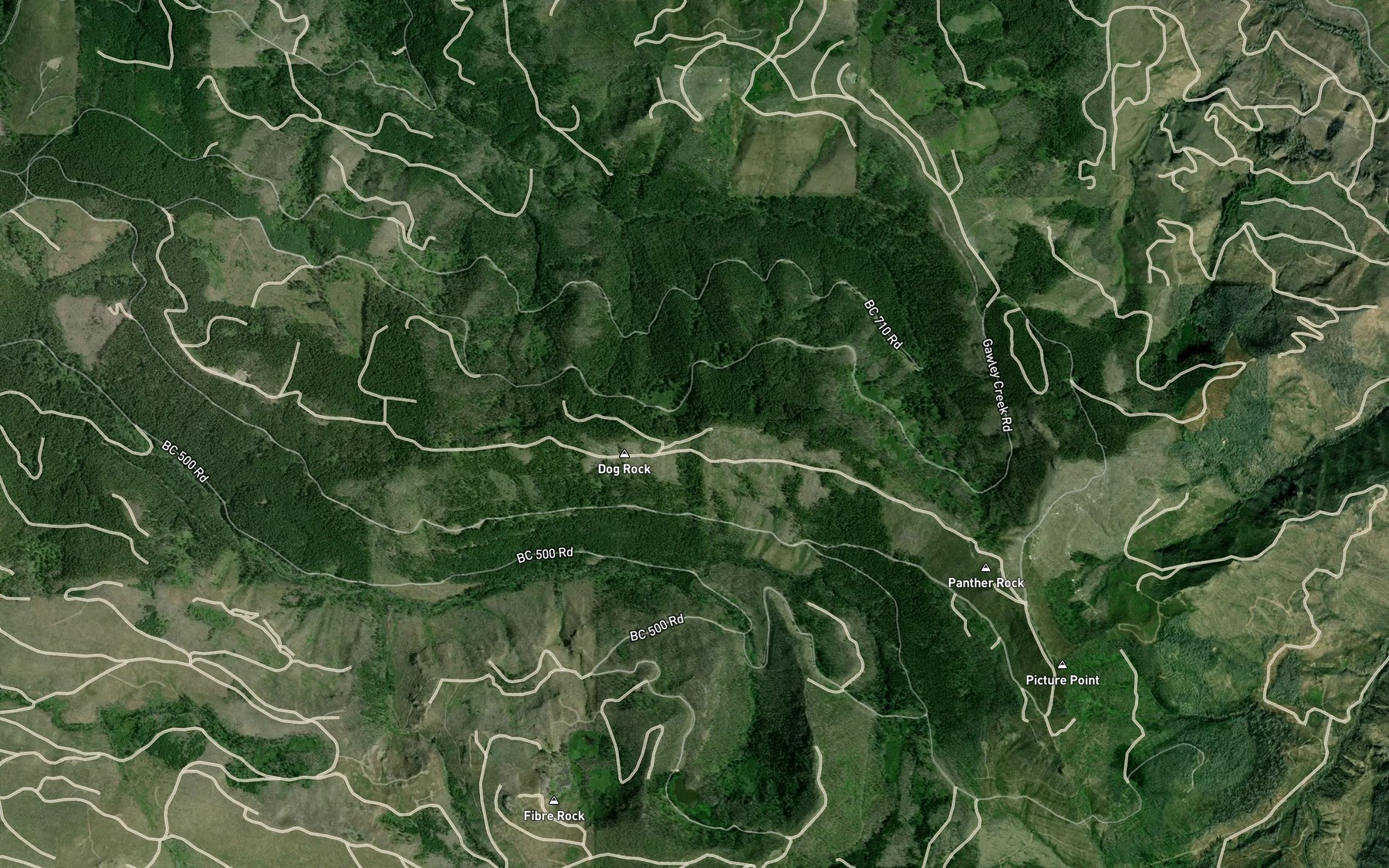 Satellite map of the Mud Springs