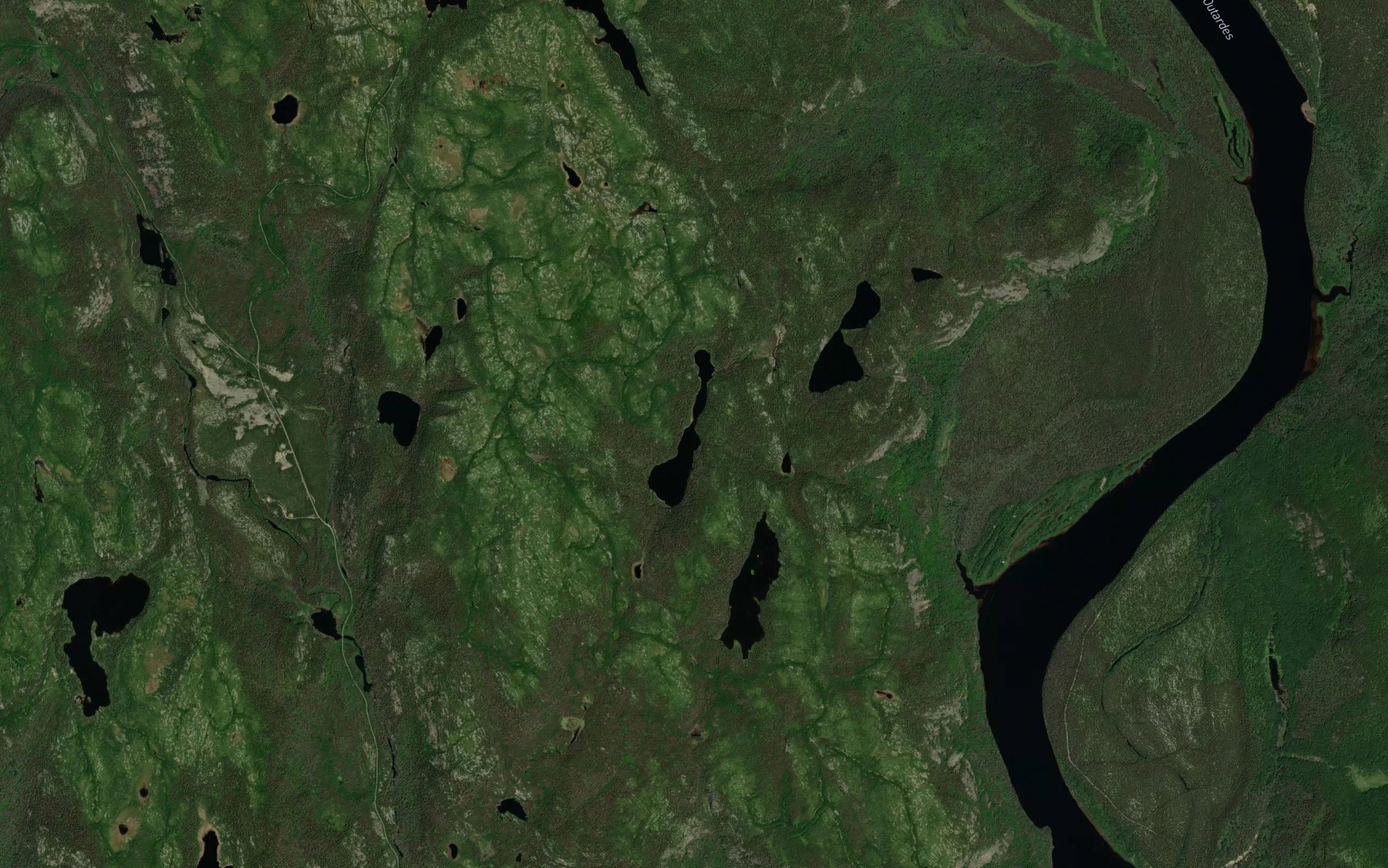 Satellite map of the Lac Guitare