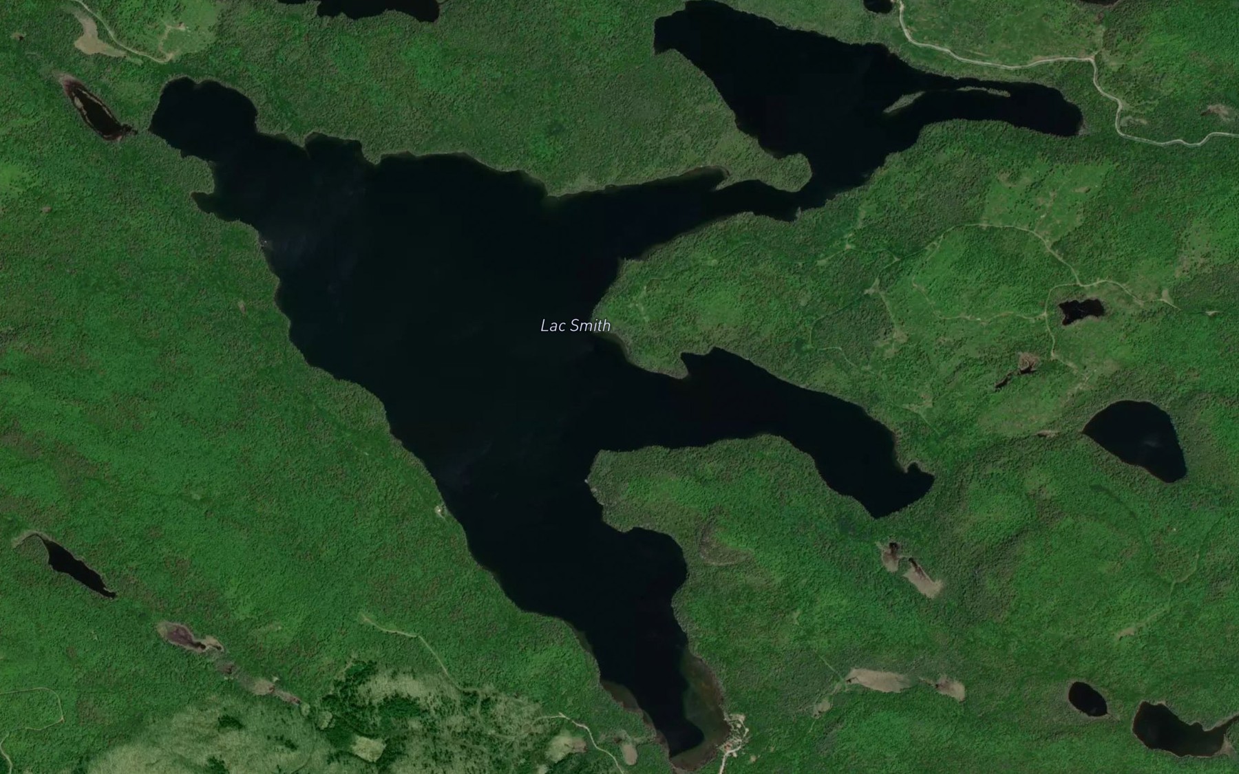 Satellite map of the Lac Smith