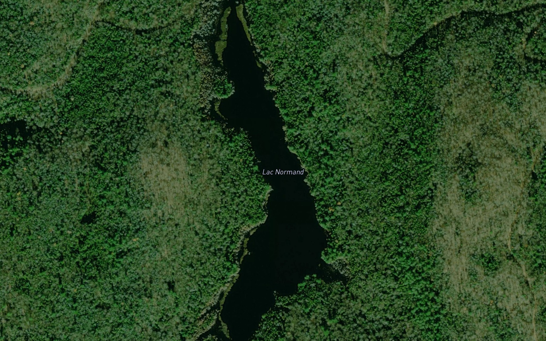 Satellite map of the Lac Normand
