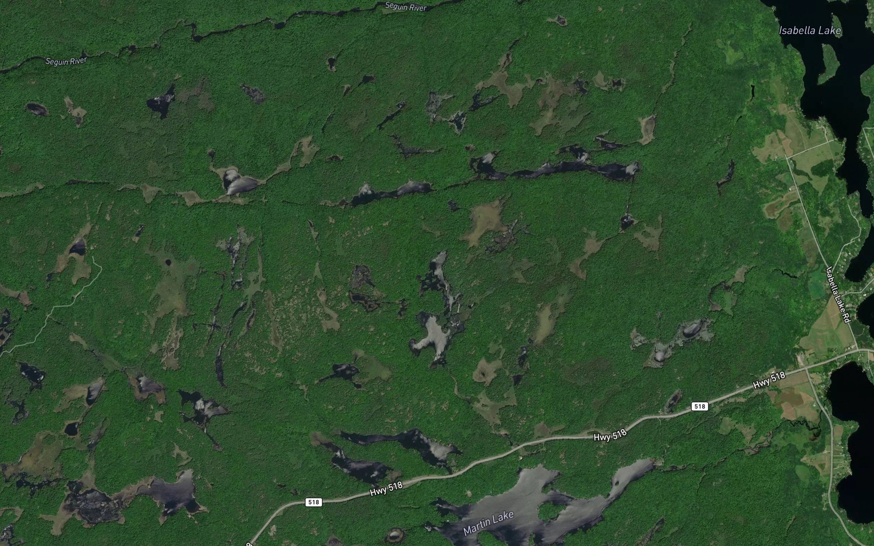 Satellite map of the Frey Lake