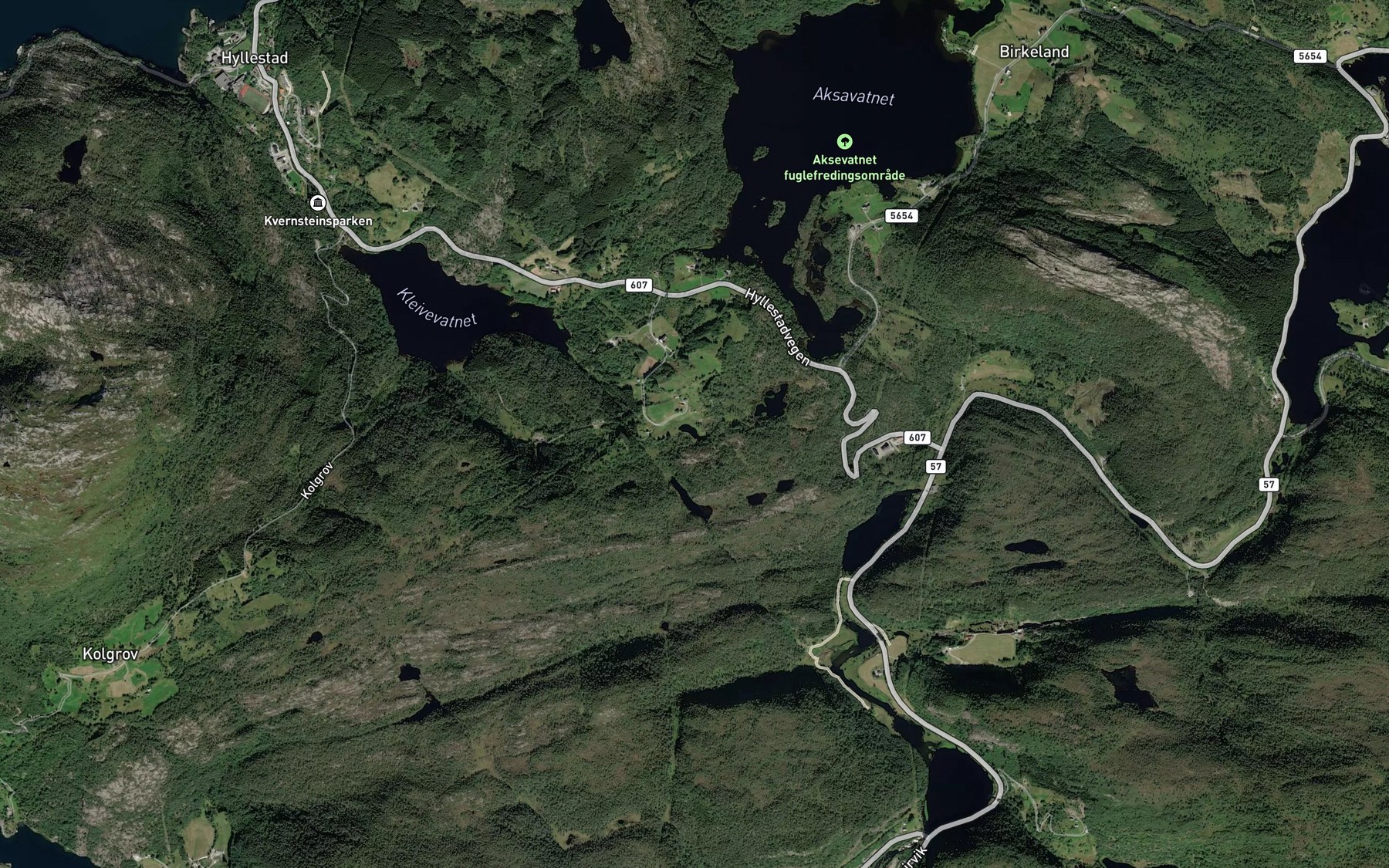 Satellite map of the Masstjorna
