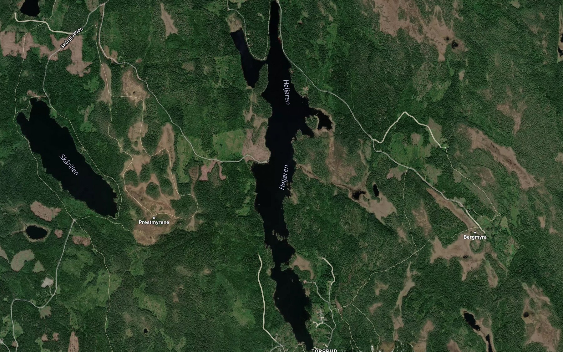 Satellite map of the Holjoren
