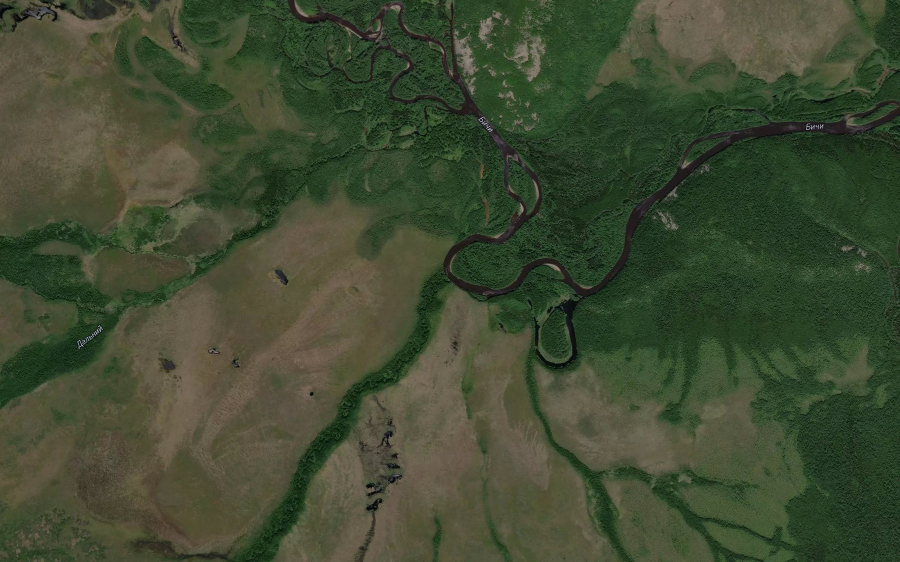 Satellite map of the Glubokiy