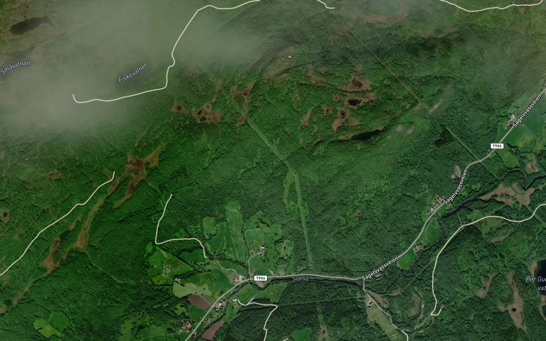 Satellite map of the Holelva