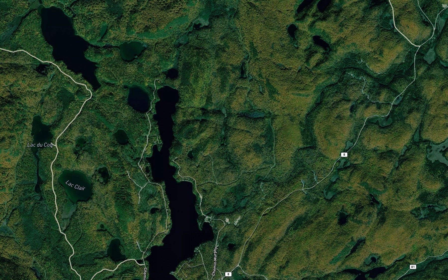Satellite map of the Lac Reau