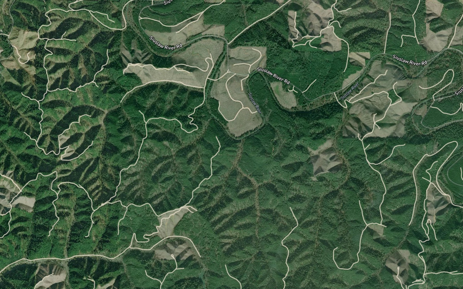 Satellite map of the Haskins Creek