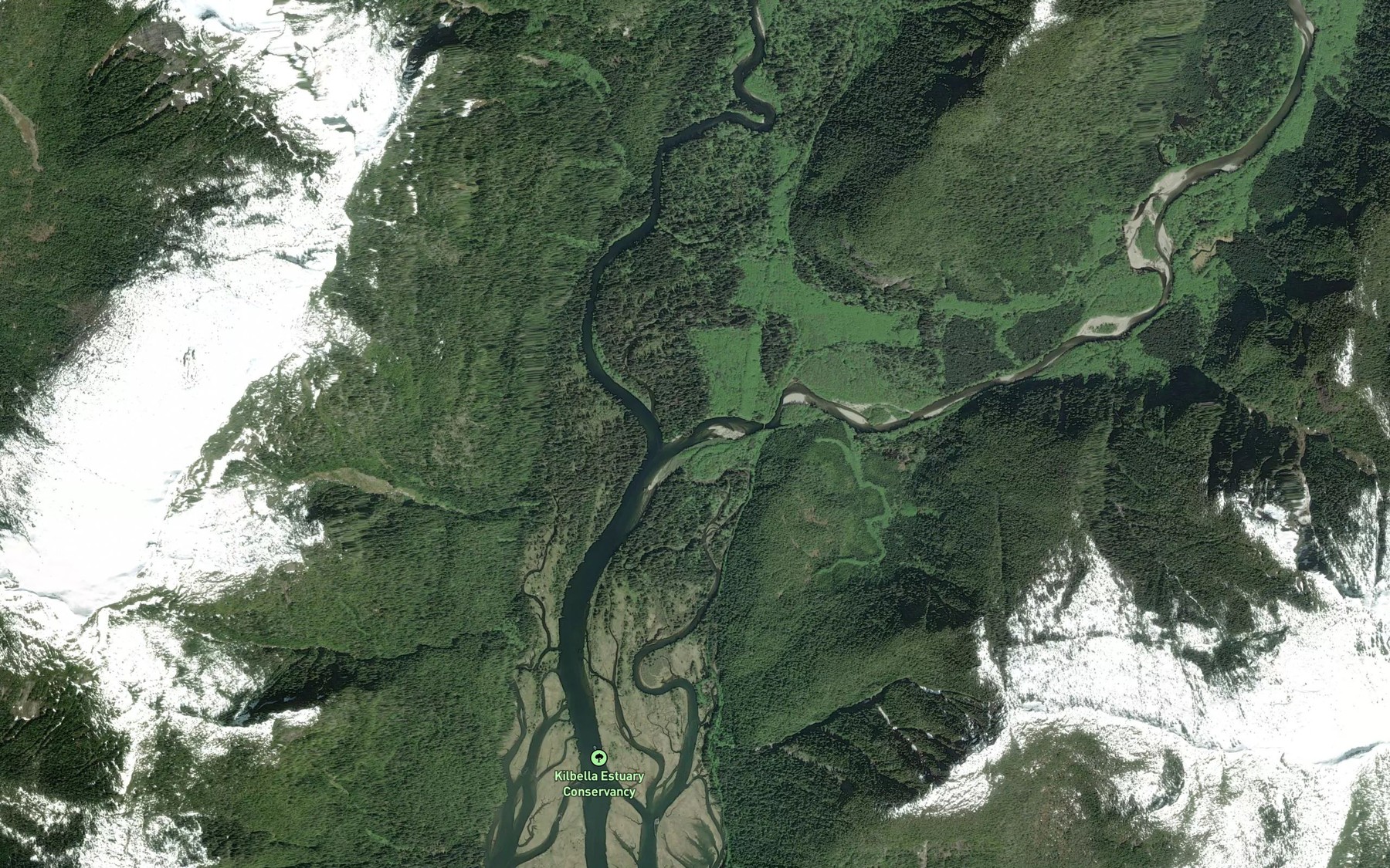 Satellite map of the Chuckwalla River