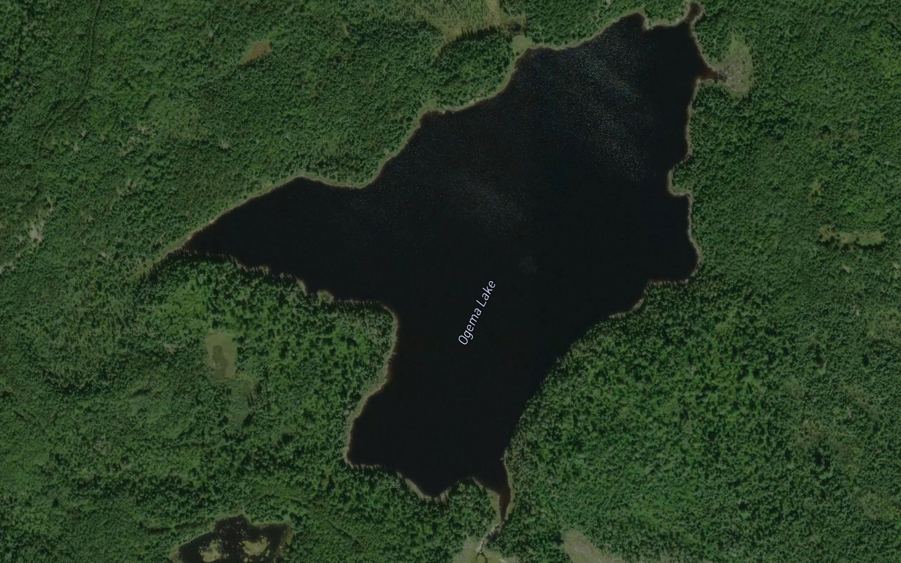 Satellite map of the Ogema Lake