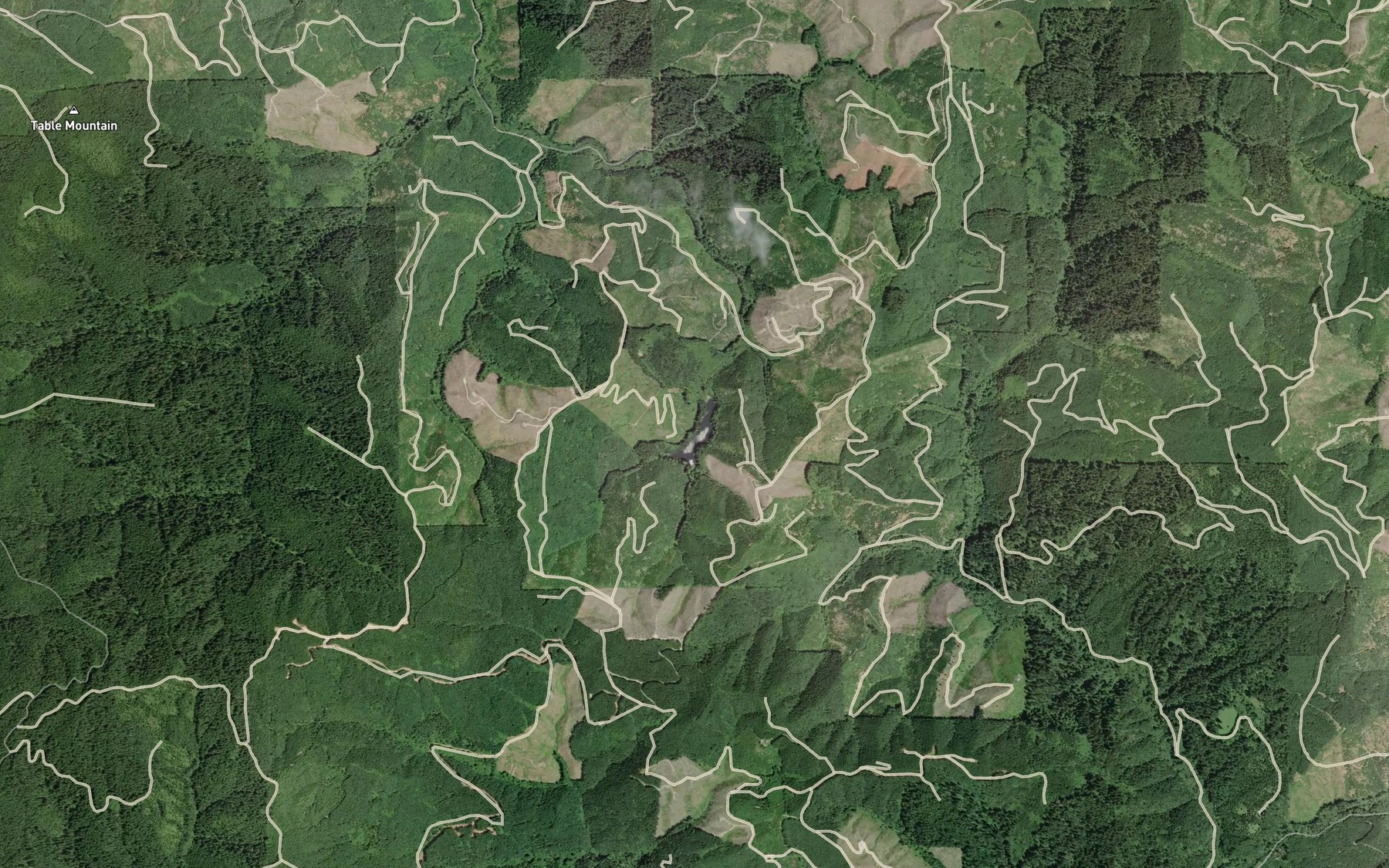 Satellite map of the Ayers Lake