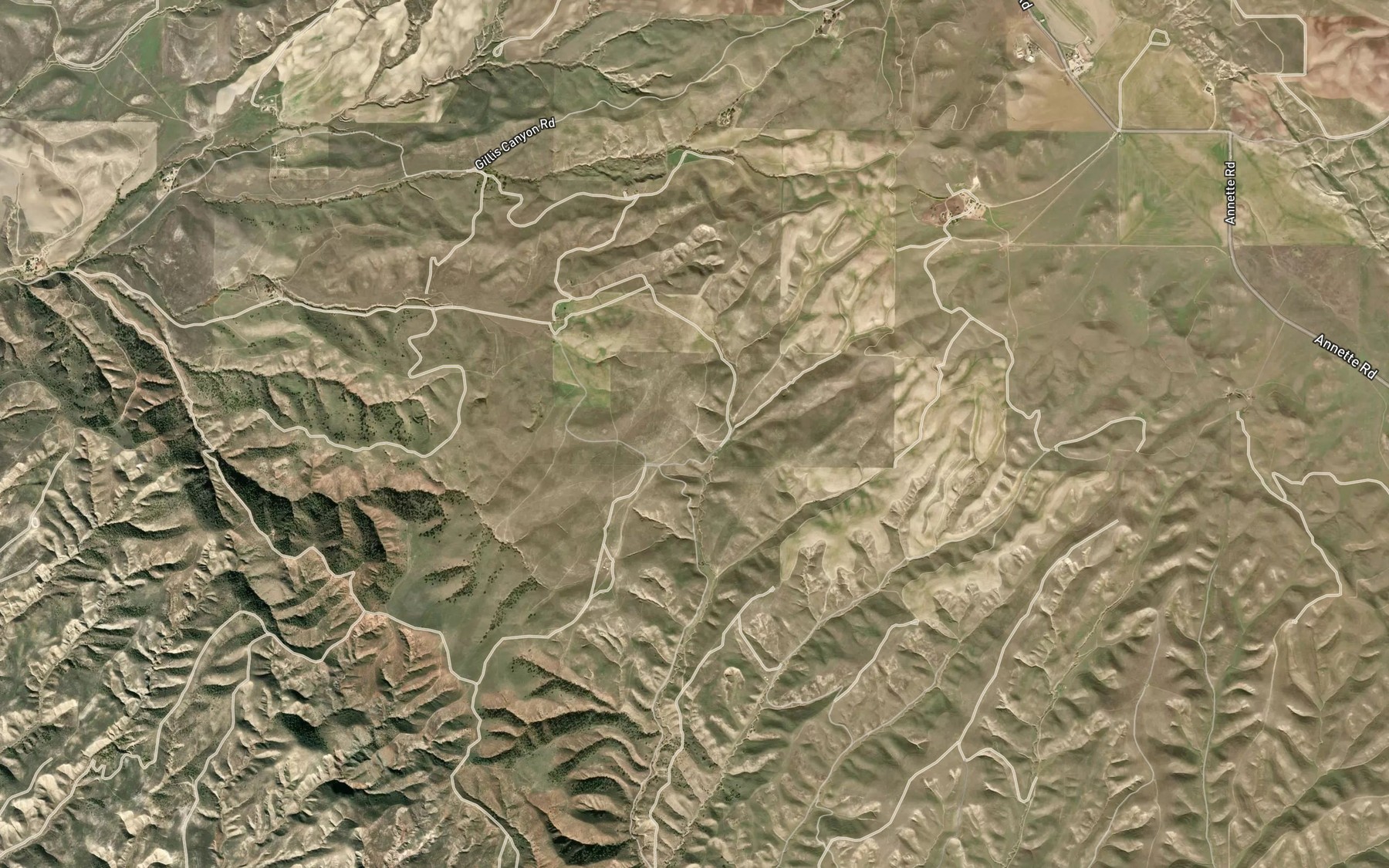 Satellite map of the Hughes Spring