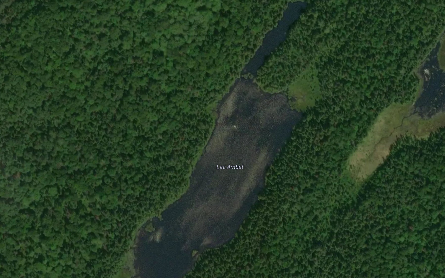 Satellite map of the Lac Ambel