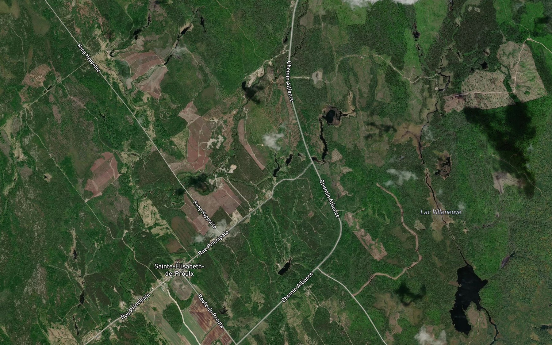 Satellite map of the Lac du Cheval