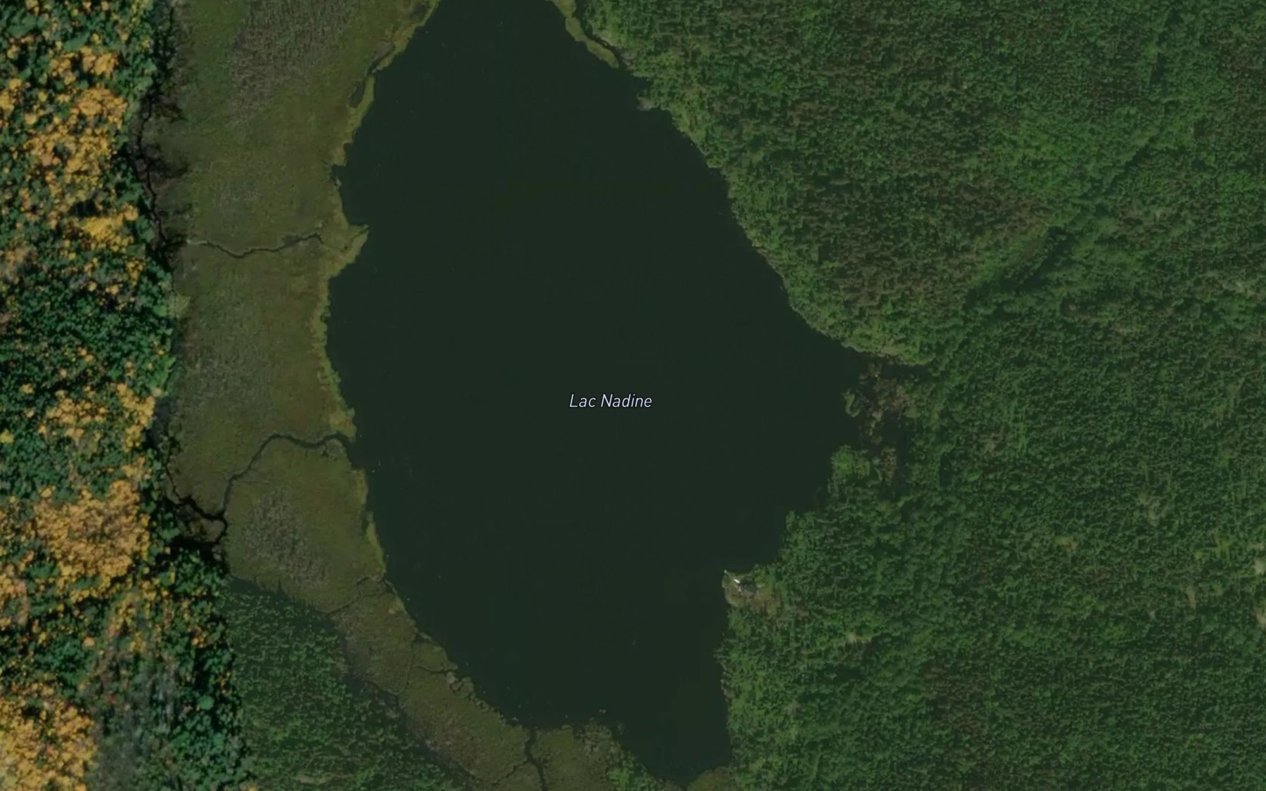 Satellite map of the Lac Nadine