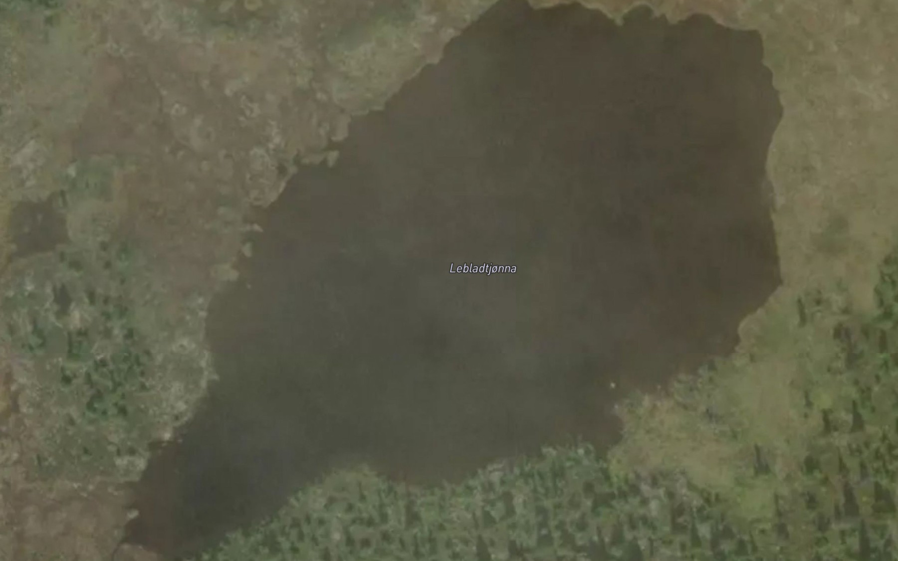 Satellite map of the Lebladtjorna