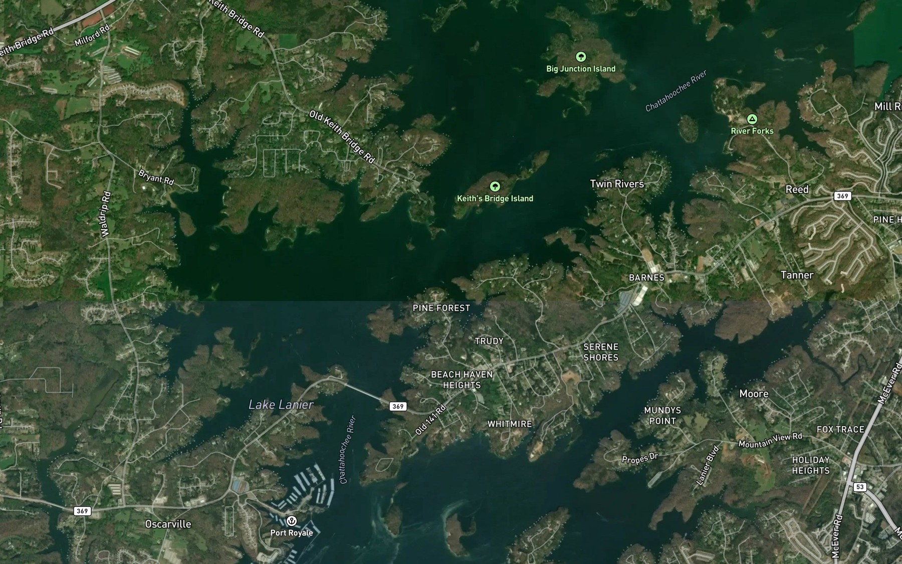 Satellite map of the Spot 8