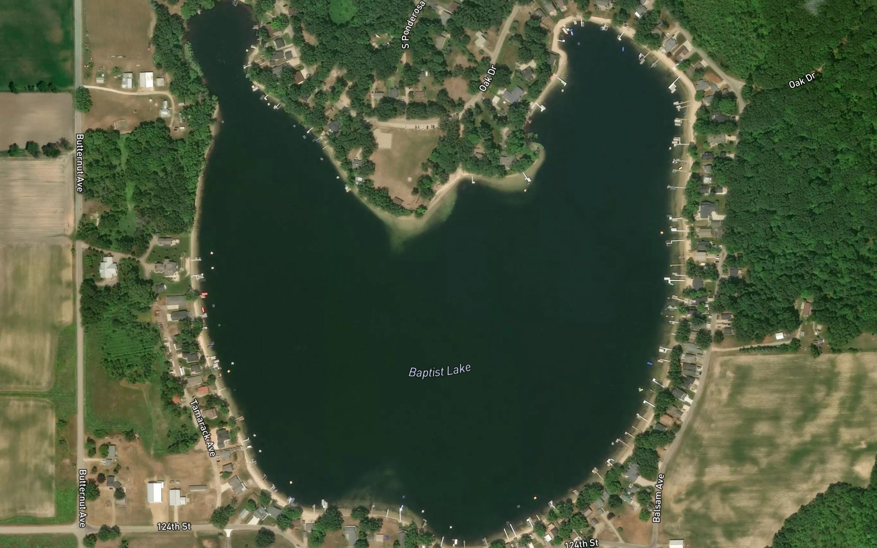 Satellite map of the Baptist Lake