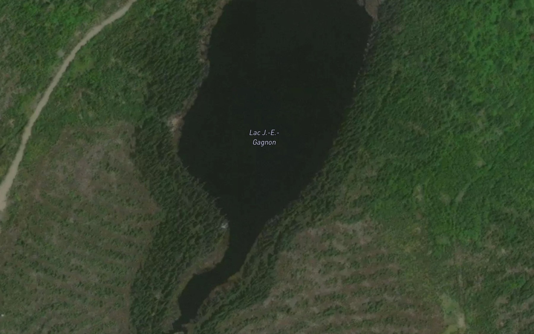 Satellite map of the Lac J.-E.-Gagnon