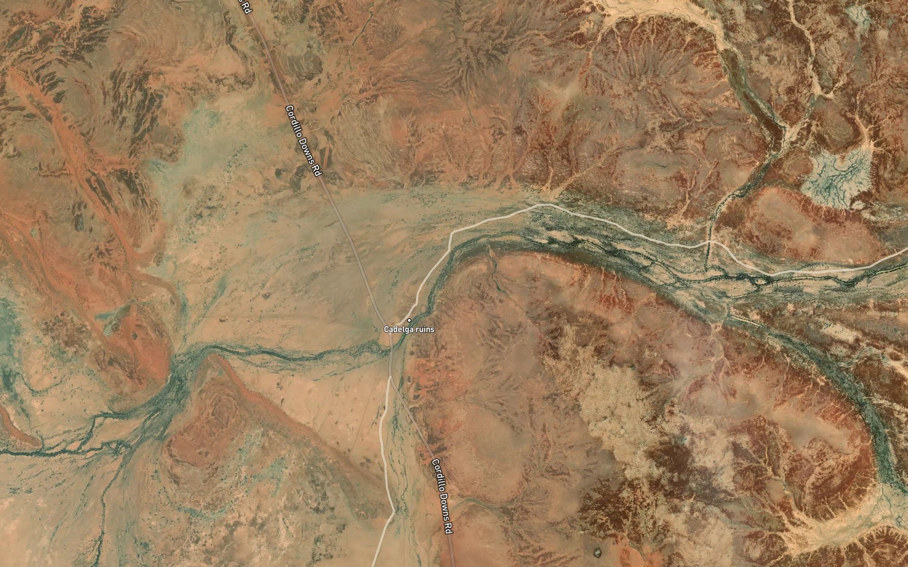 Satellite map of the Piniewirie Creek