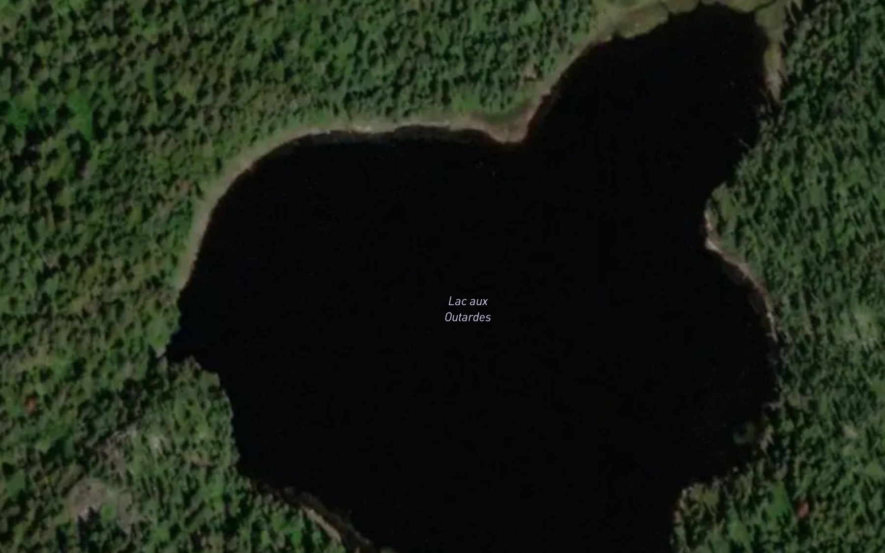 Satellite map of the Lac aux Outardes
