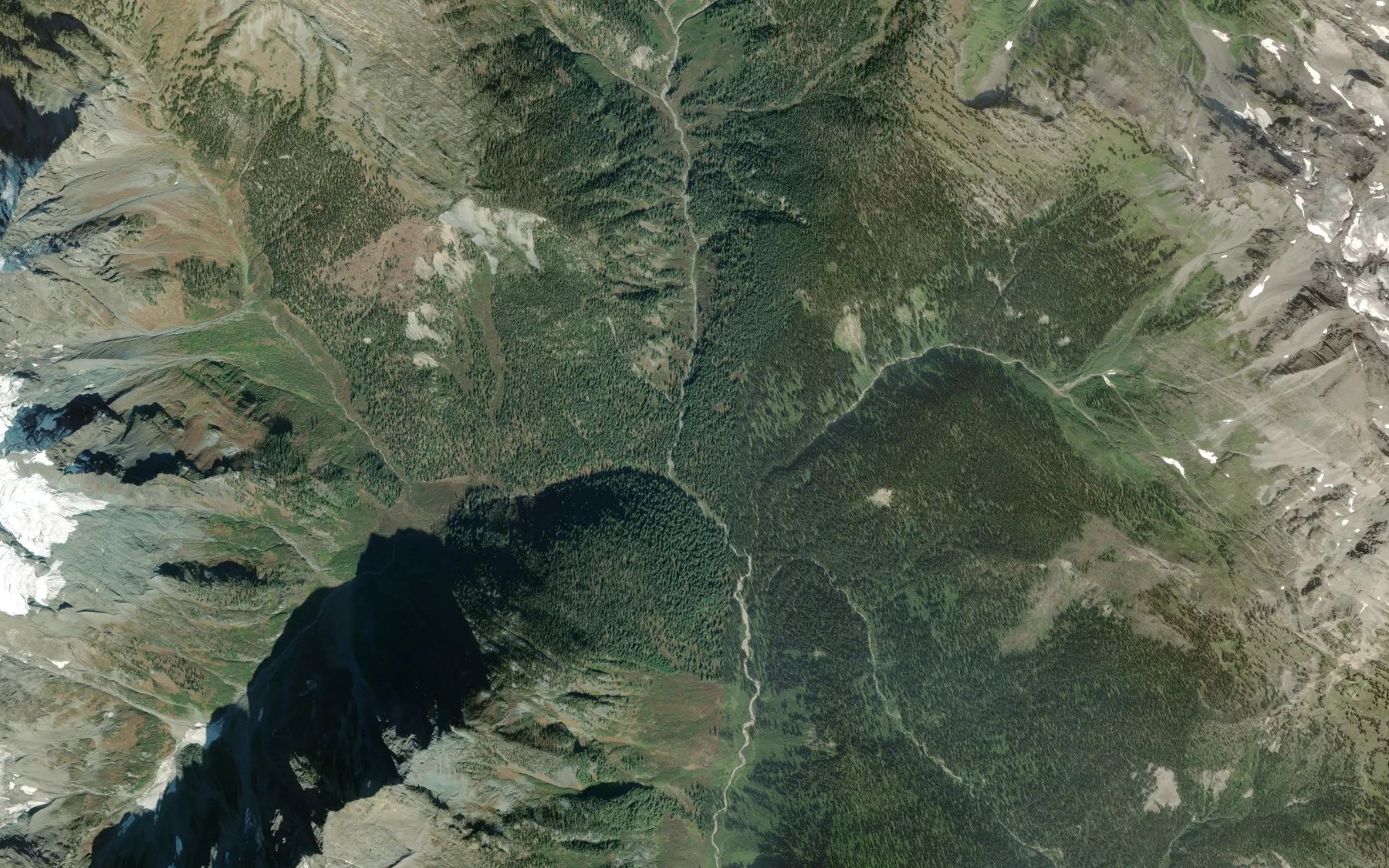 Satellite map of the Galena Creek