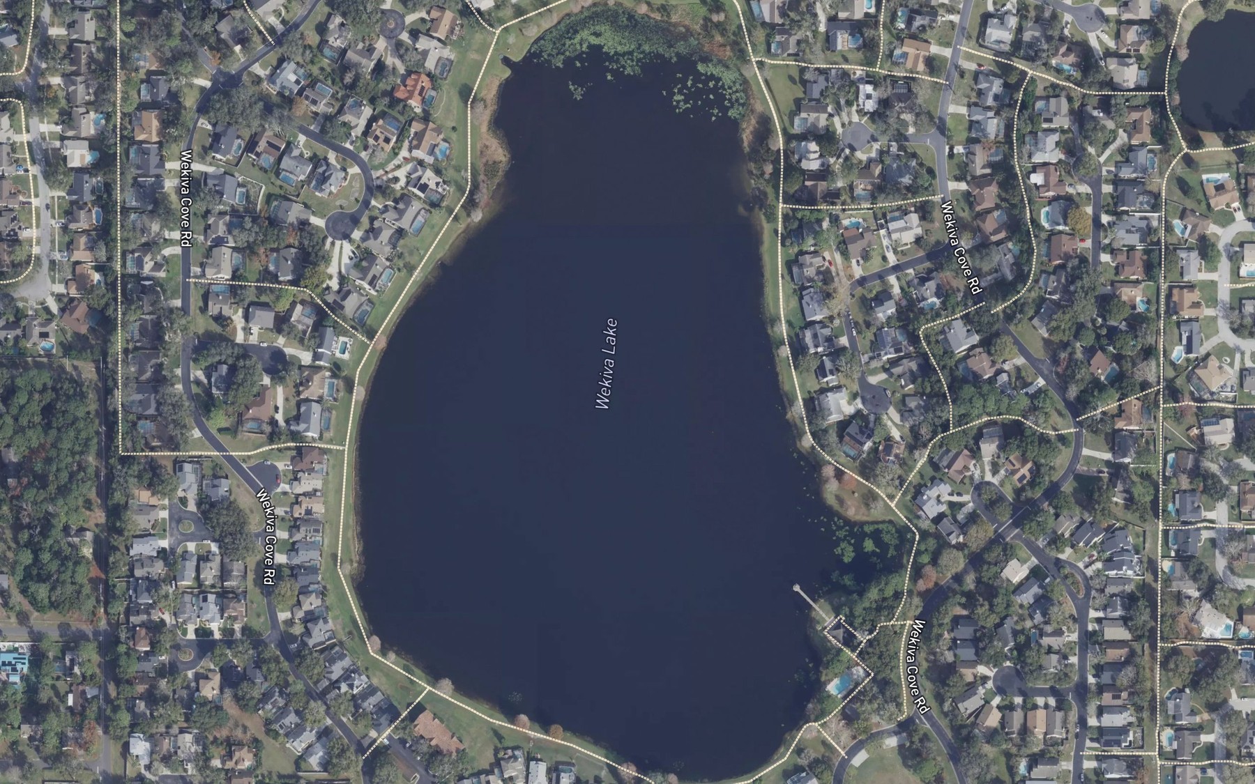 Satellite map of the Sand Lake