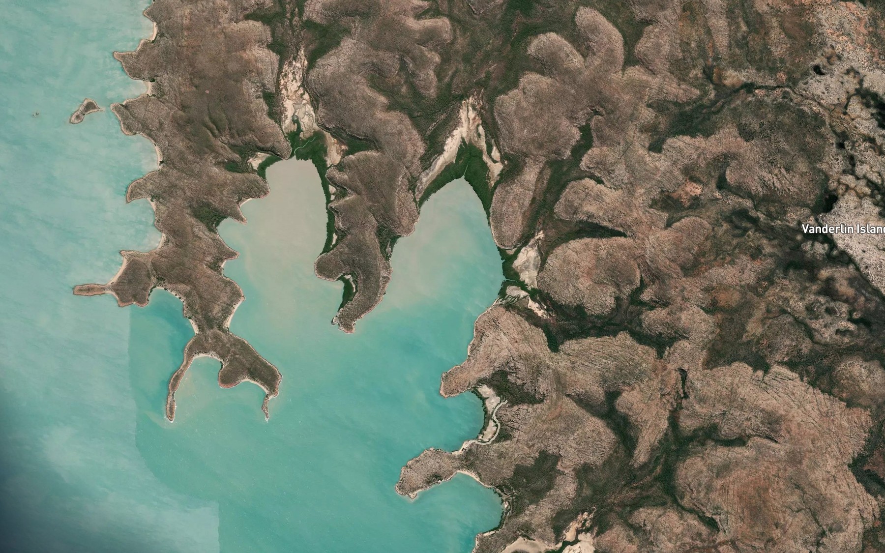 Satellite map of the Victoria Bay