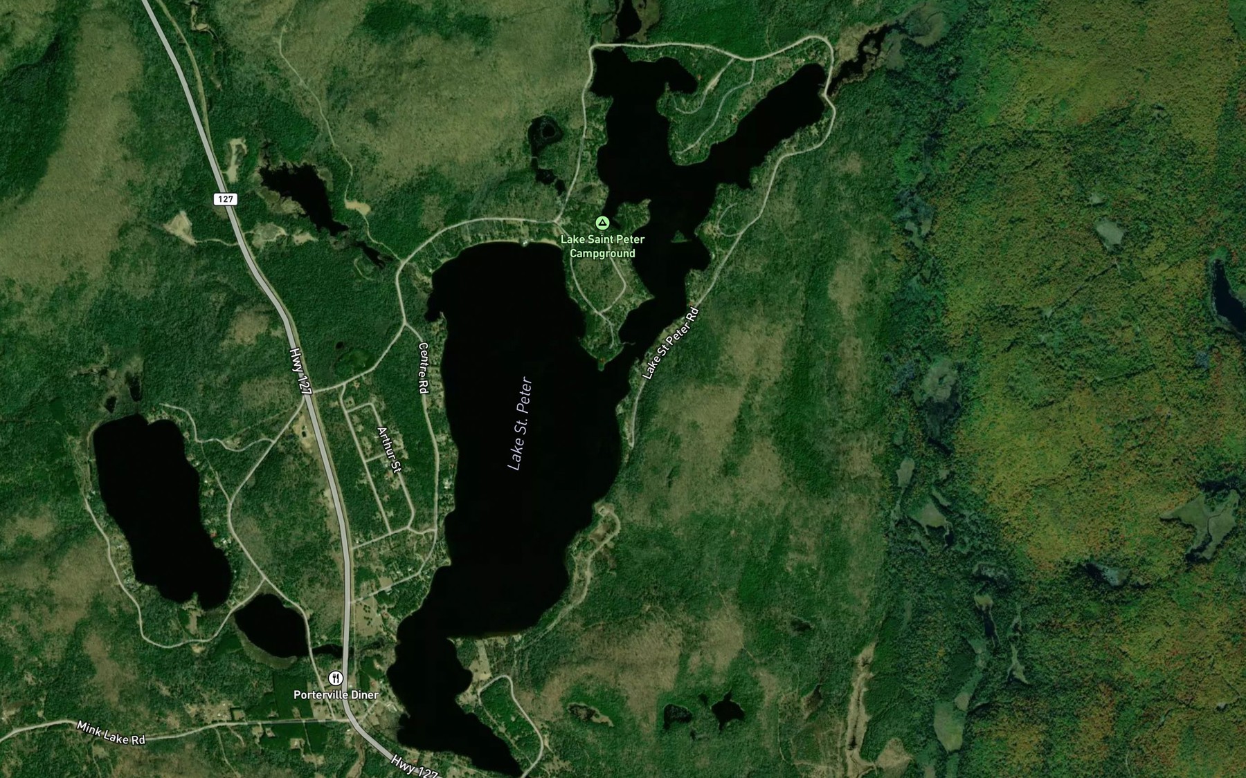 Satellite map of the Lake St. Peter