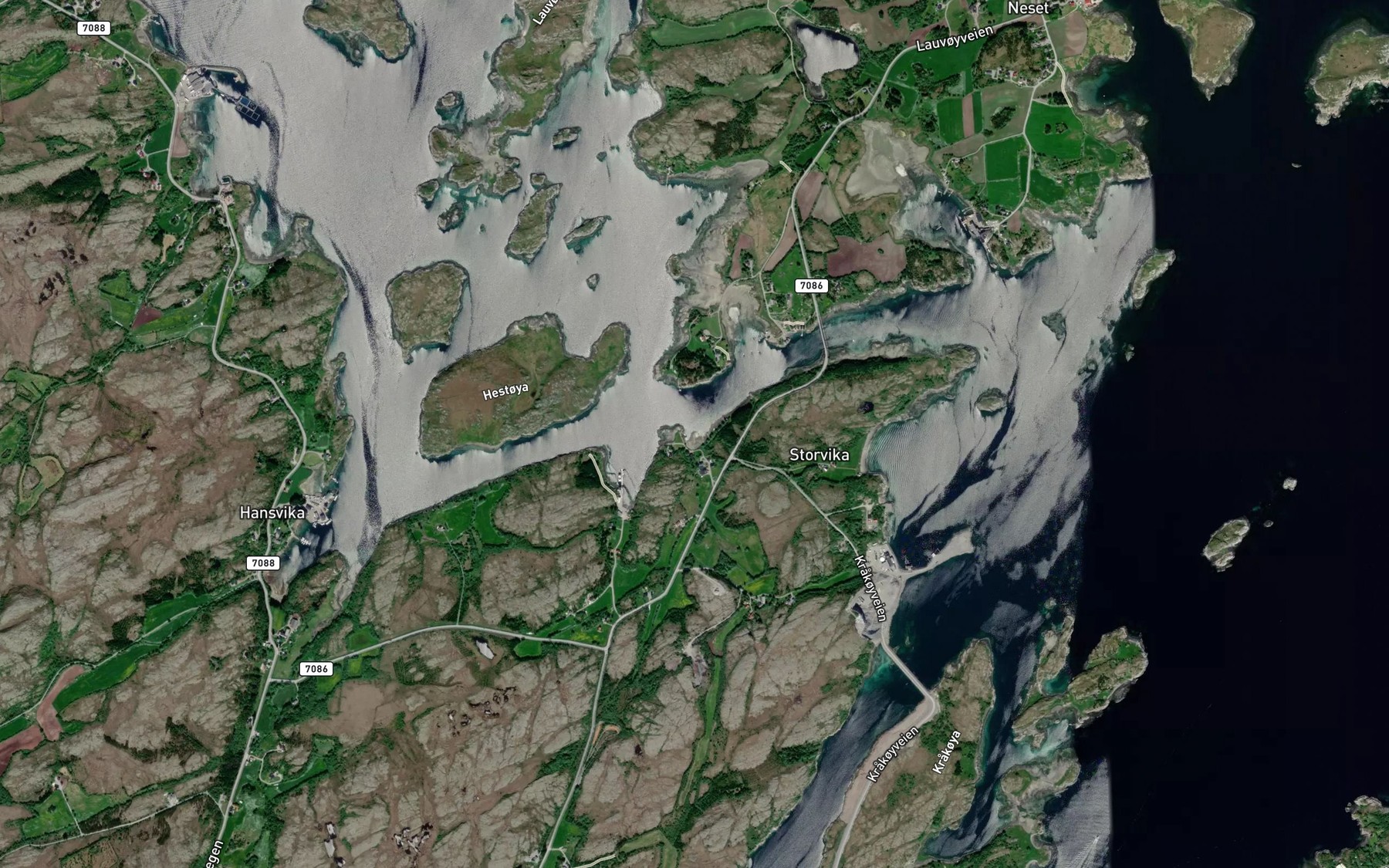 Satellite map of the Kavika