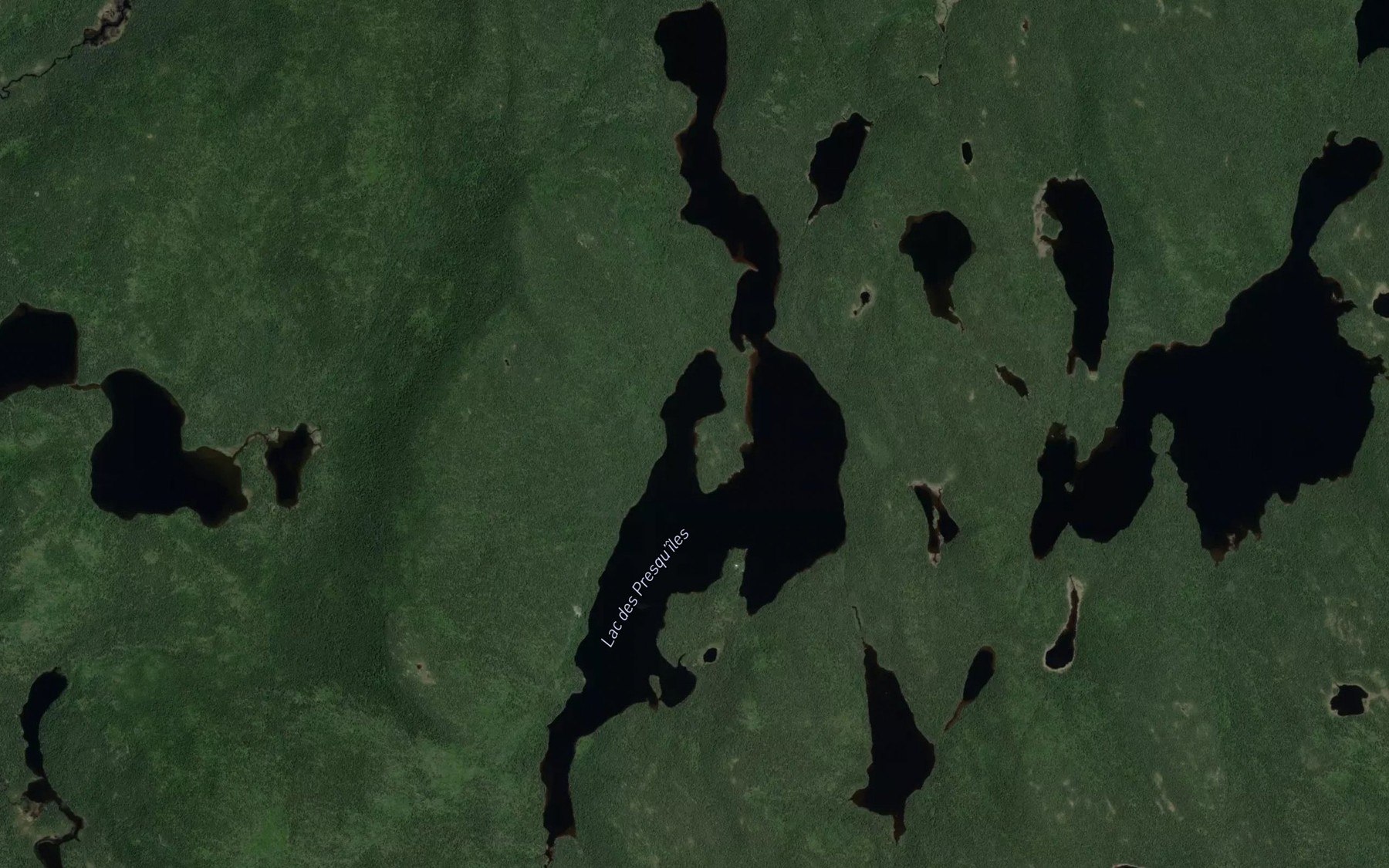 Satellite map of the Lac des Presqu'iles