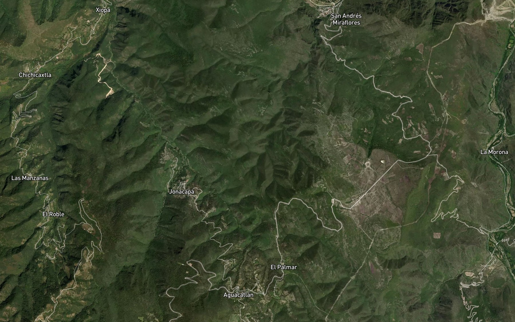 Satellite map of the Barranca Tenango