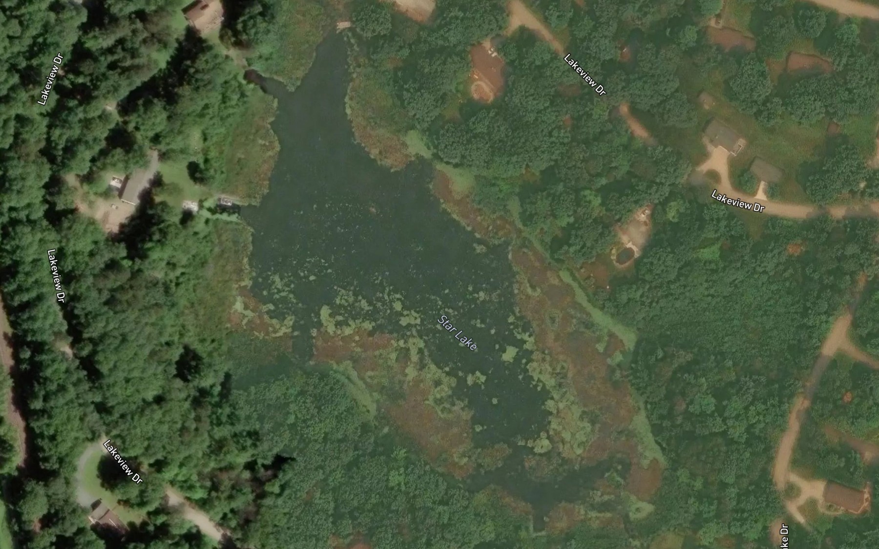 Satellite map of the Star Lake