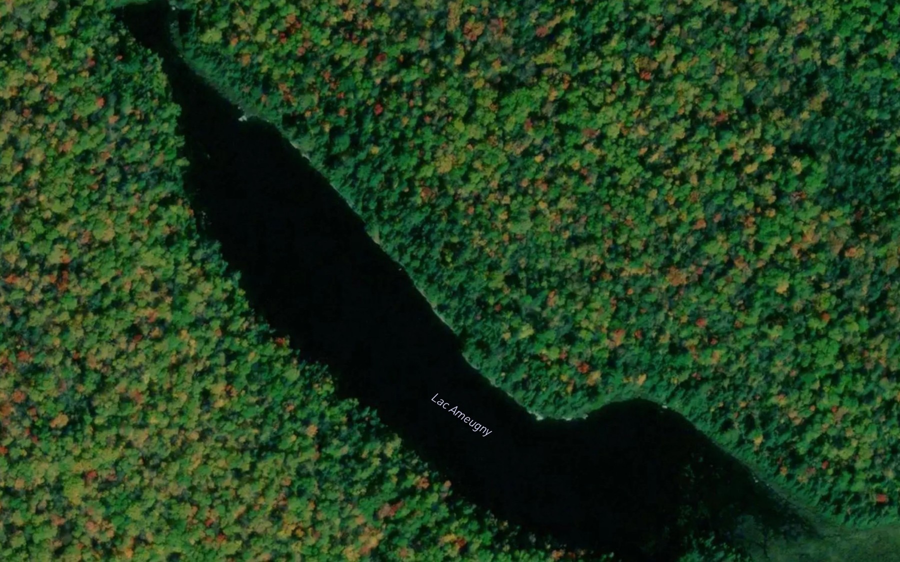Satellite map of the Lac Ameugny