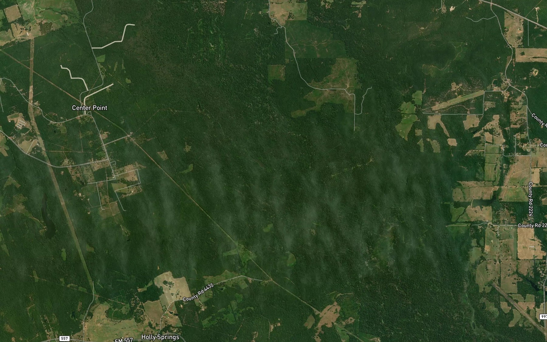 Satellite map of the Little Brushy Lake