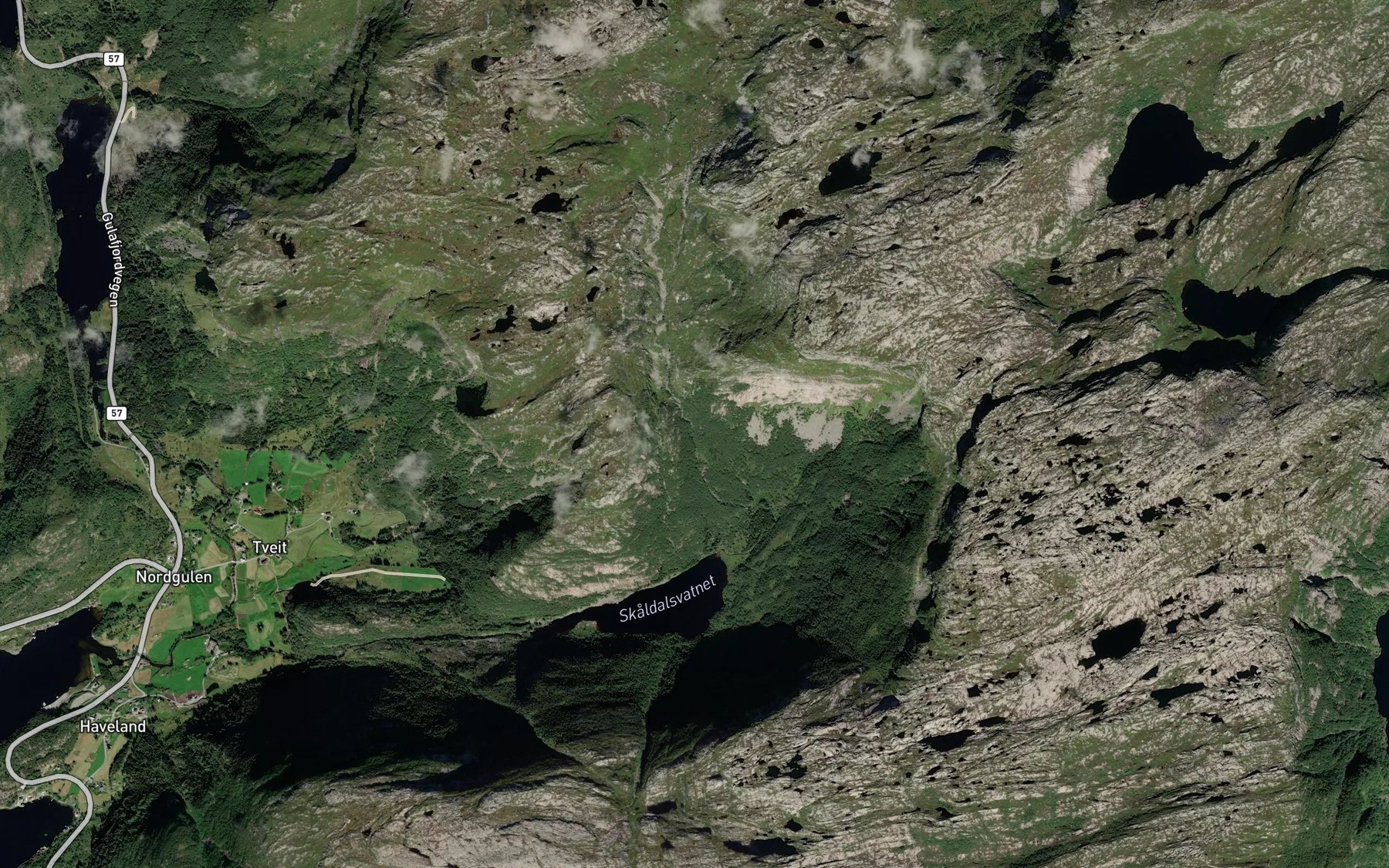 Satellite map of the Dundalselva