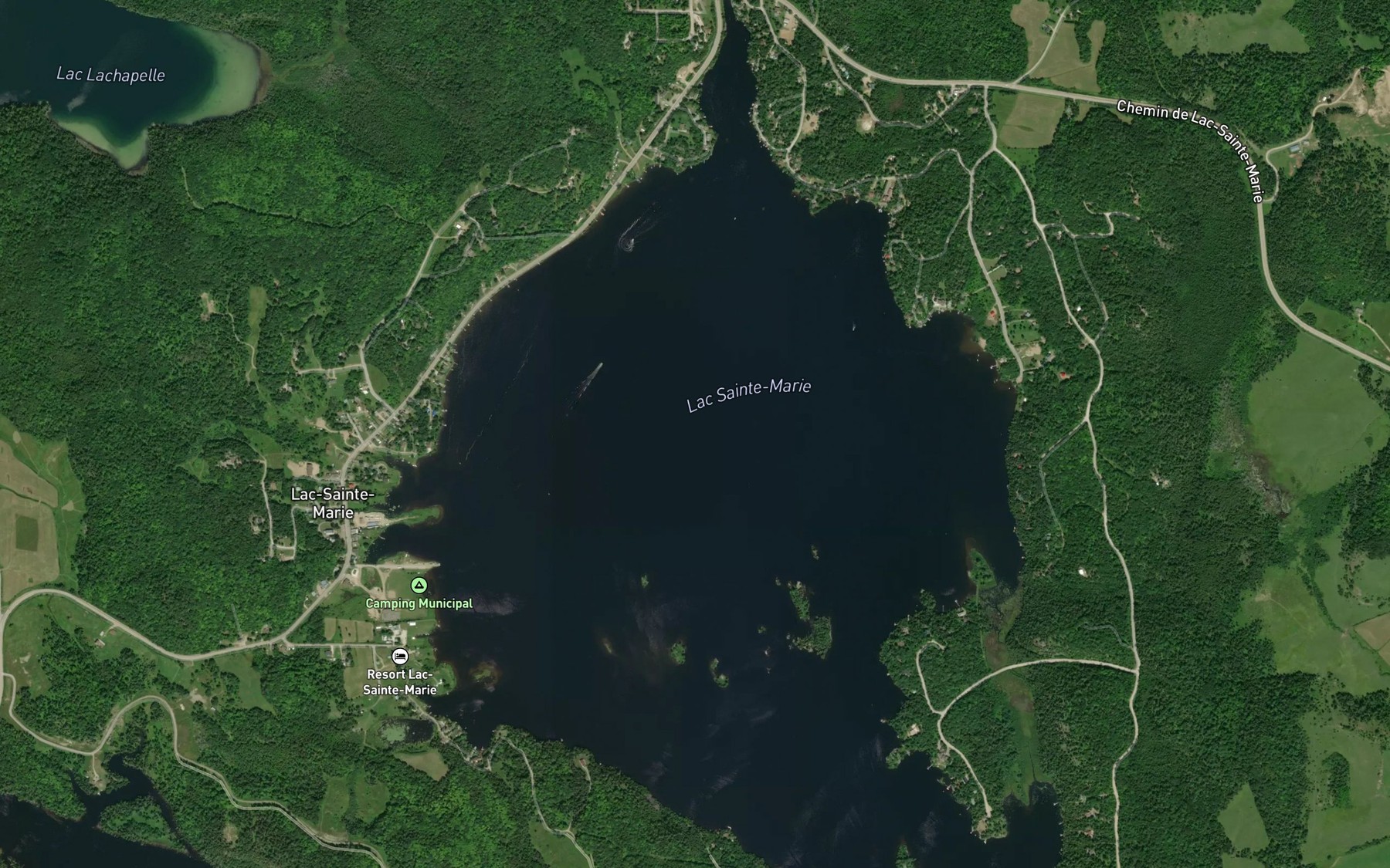 Satellite map of the Lac Sainte-Marie