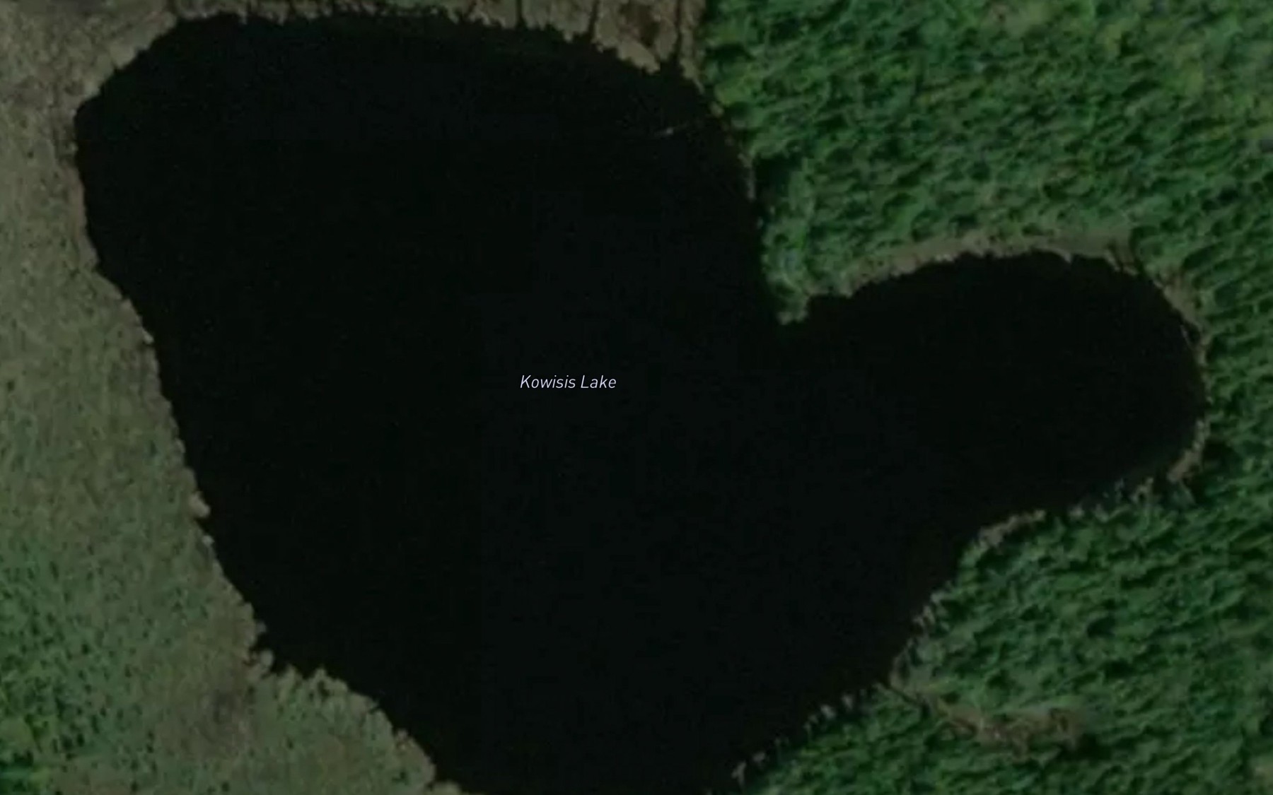 Satellite map of the Kowisis Lake