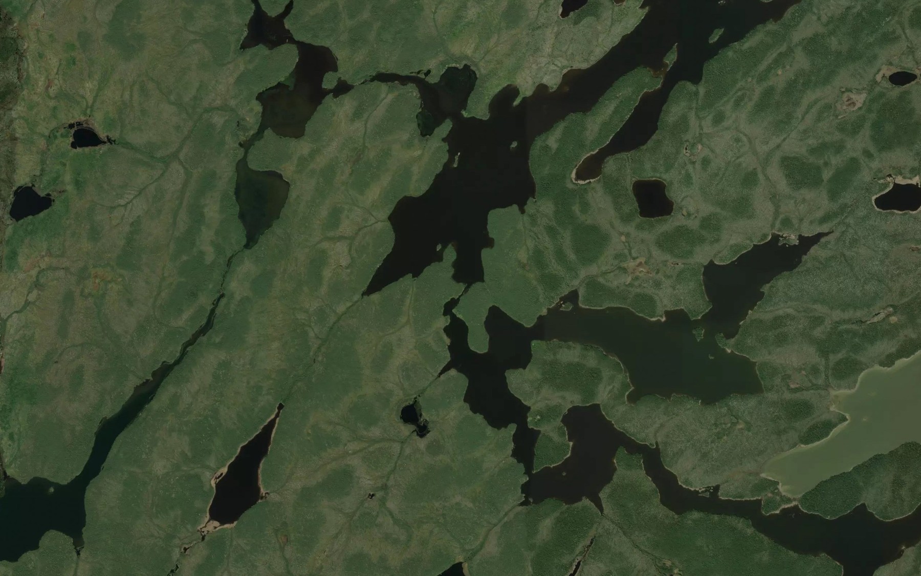 Satellite map of the Peecheeponakin Rapids